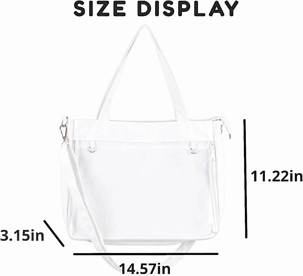 Cute Ita Bag Multi-Purpose Crossbody Bag Messenger Bag Shoulder Tote Bag Purse Kawaii Anime Pin Display Bag for Cosplay