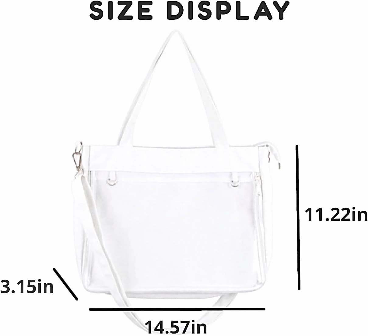 Cute Ita Bag Multi-Purpose Crossbody Bag Messenger Bag Shoulder Tote Bag Purse Kawaii Anime Pin Display Bag for Cosplay