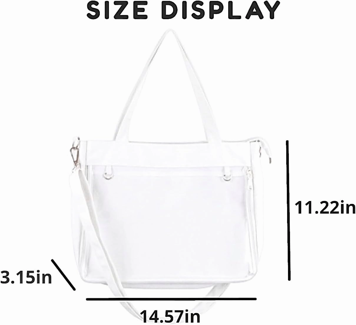 Cute Ita Bag Multi-Purpose Crossbody Bag Messenger Bag Shoulder Tote Bag Purse Kawaii Anime Pin Display Bag for Cosplay