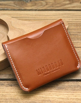 Cute LEATHER Womens Brown Small Wallet Bifold Leather Card Wallets FOR Women