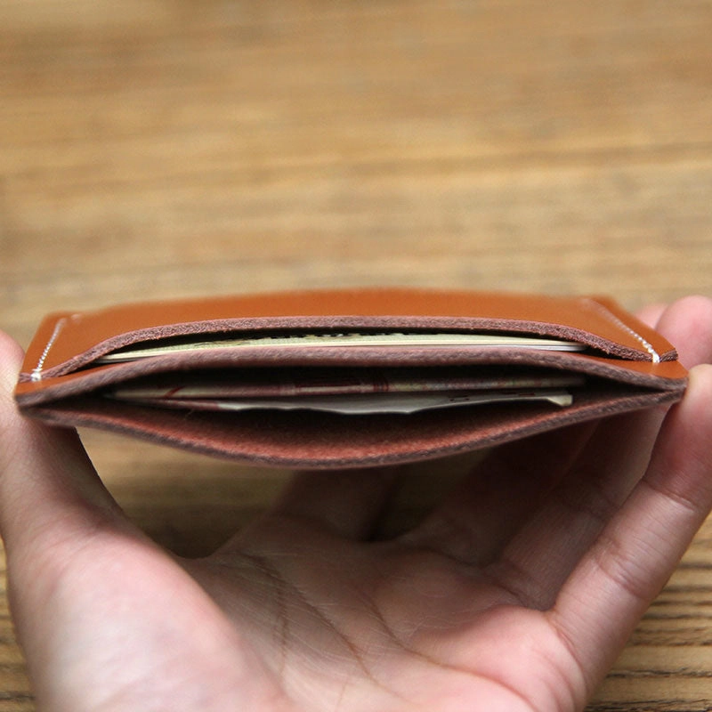 Cute LEATHER Womens Brown Small Wallet Leather Card Wallet FOR Women