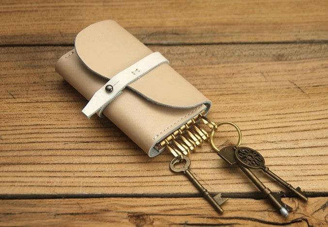 Cute LEATHER Womens Small Card Key Wallet Leather Key Wallet FOR Women