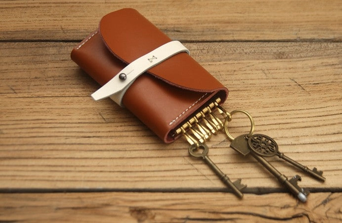 Cute LEATHER Womens Small Card Key Wallet Leather Key Wallet FOR Women