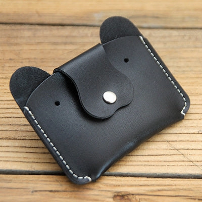 Cute LEATHER Womens Small Dog Change Wallet Leather Card Wallet FOR Women