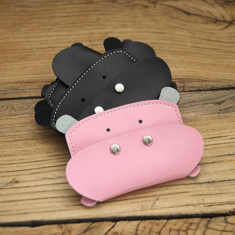 Cute LEATHER Womens Small Hippo Change Wallet Leather Card Wallet FOR Women