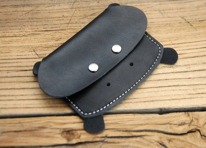 Cute LEATHER Womens Small Hippo Change Wallet Leather Card Wallet FOR Women