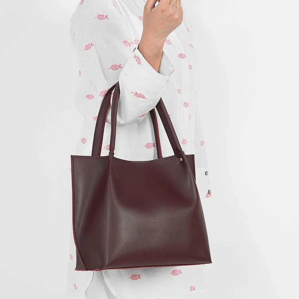 Daily Tote Bag Maroon