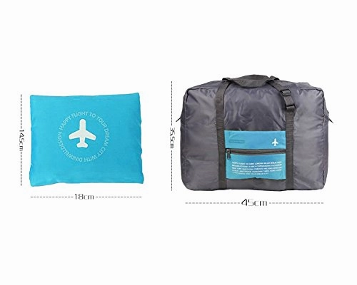 Damara Large Capacity Tote Waterproof Folding Travel Bag Organisers,Blue