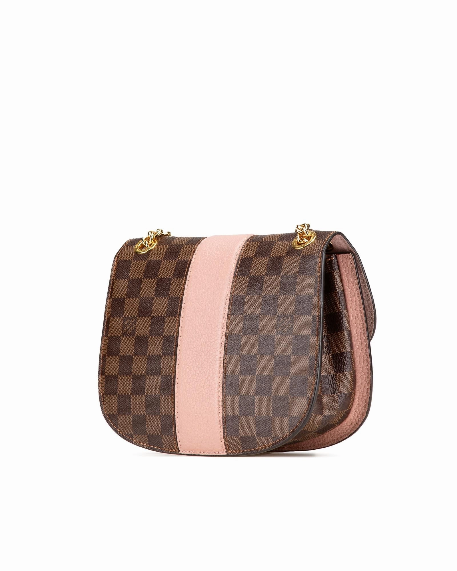 Damier Ebene Cuir Taurillon Wight Chain Strap Shoulder Bag