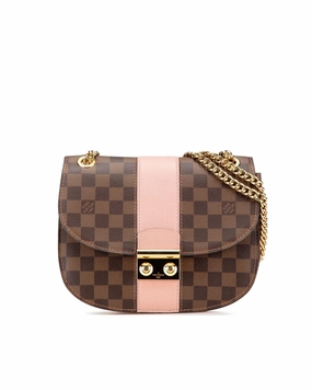 Damier Ebene Cuir Taurillon Wight Chain Strap Shoulder Bag
