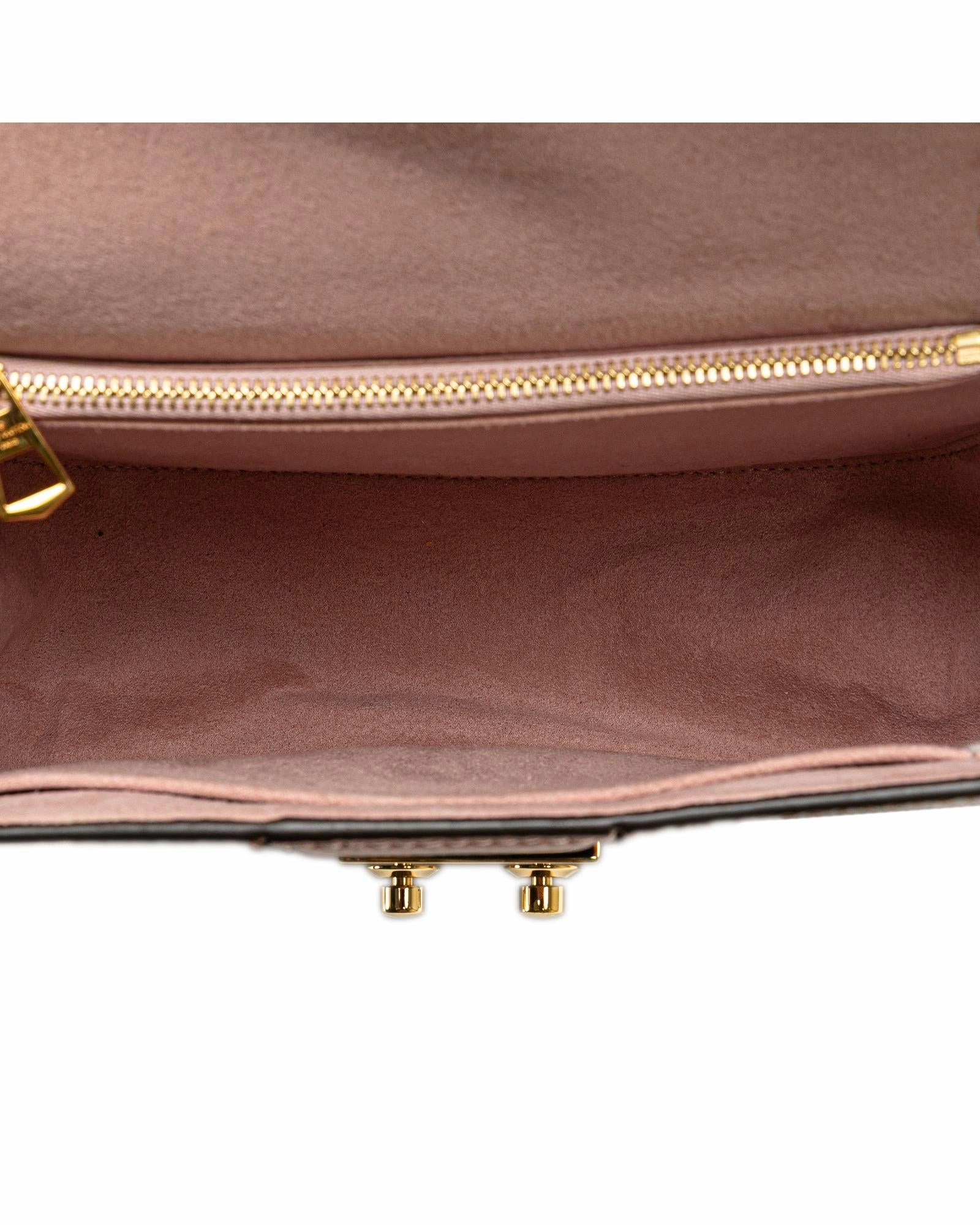 Damier Ebene Cuir Taurillon Wight Chain Strap Shoulder Bag
