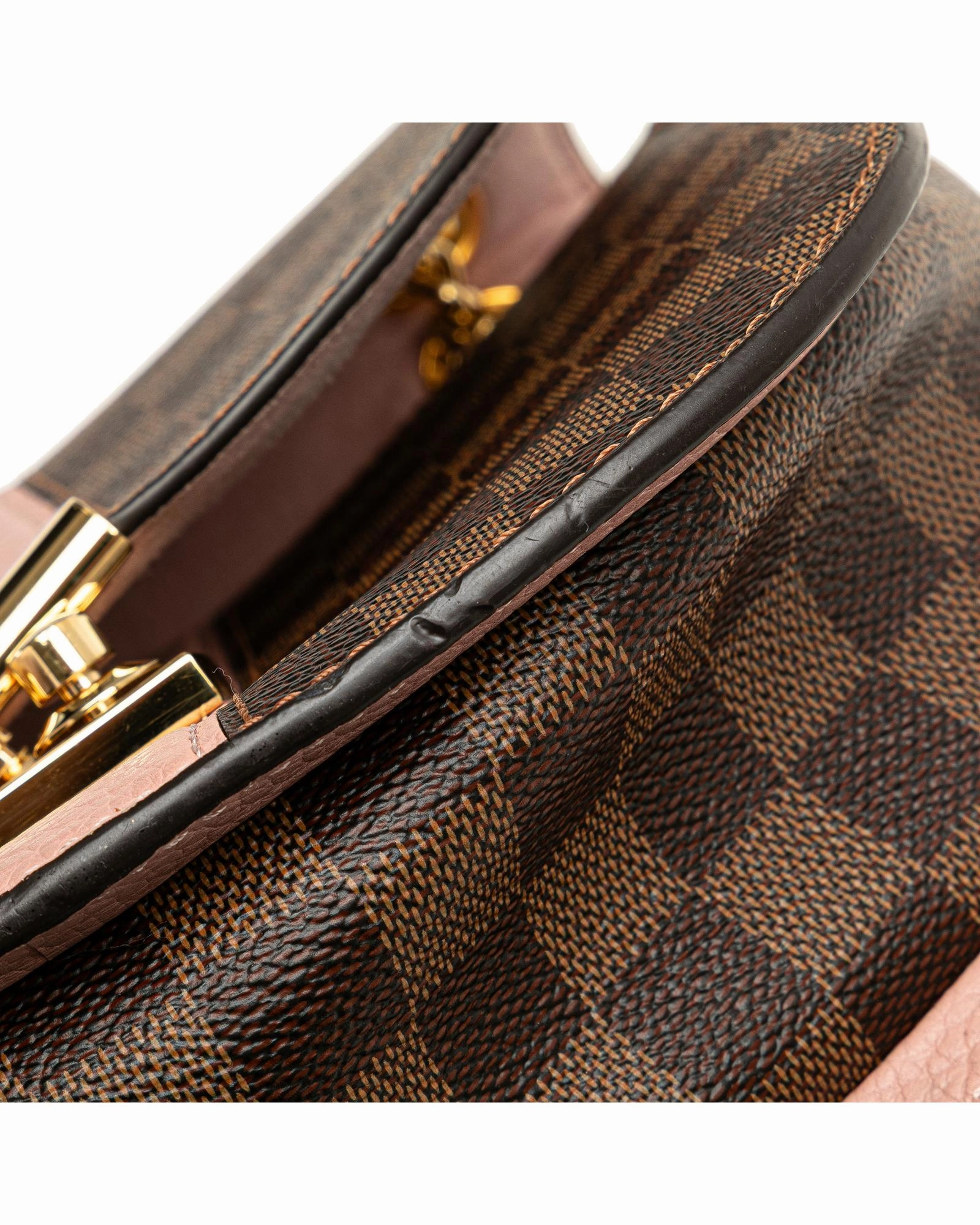Damier Ebene Cuir Taurillon Wight Chain Strap Shoulder Bag