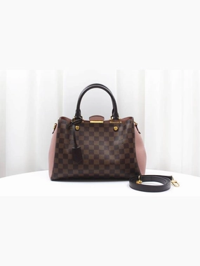 Damier Even Brittany Tote Shoulder Bag Pink N41674