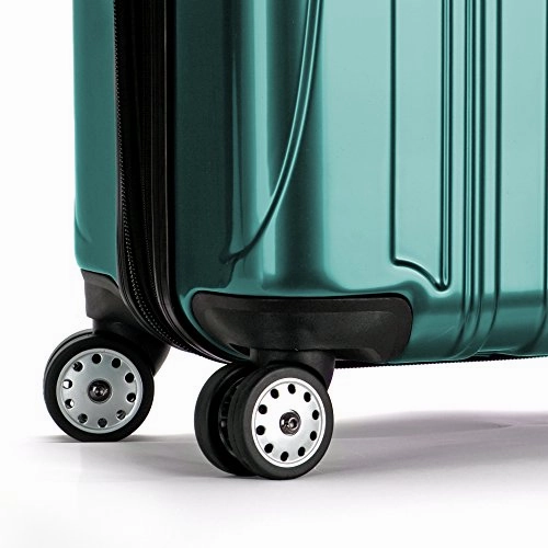 DELSEY Paris Delsey Luggage Helium Aero International Carry On Expandable Spinner Trolley 19\ (Teal)