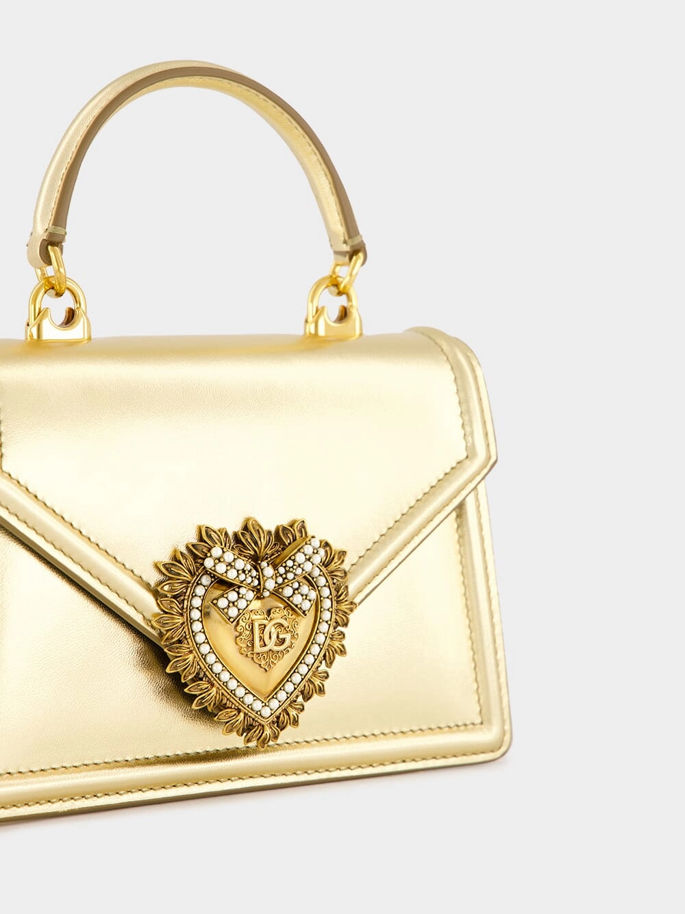 Devotion Gold Leather Mini Handbag