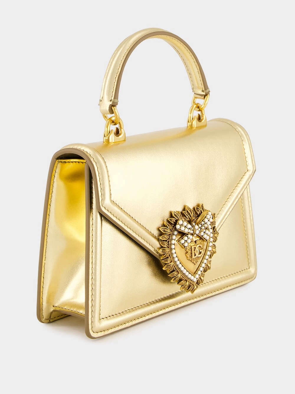 Devotion Gold Leather Mini Handbag