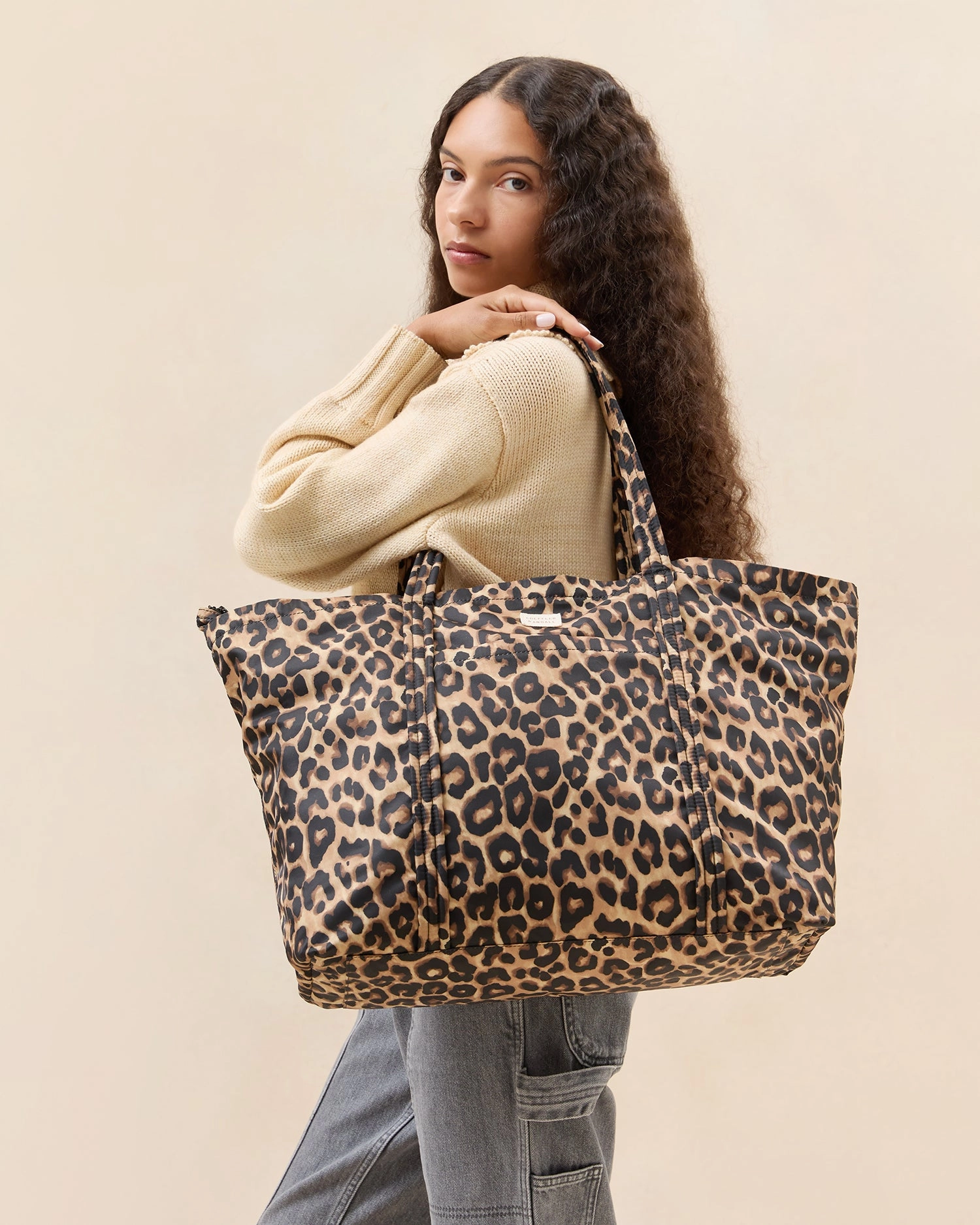 Dina Leopard Travel Tote
