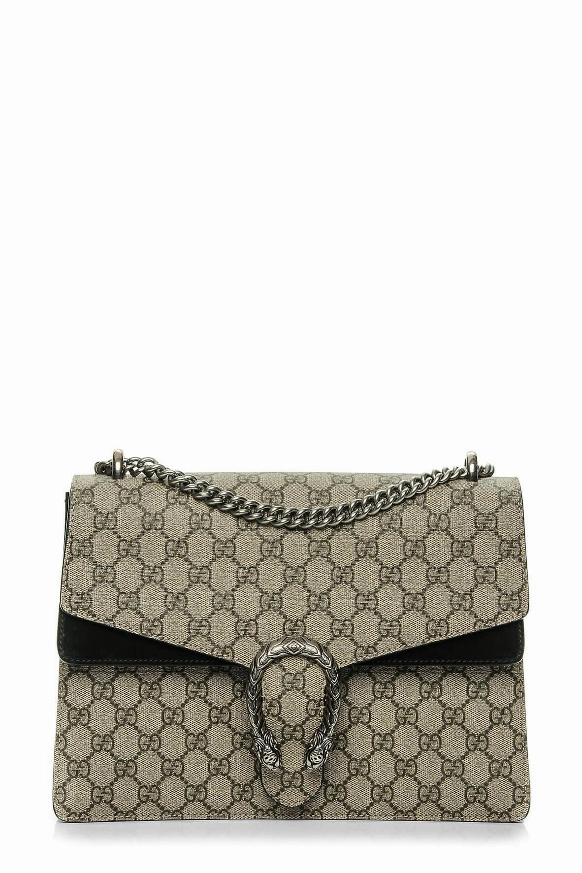 Dionysus GG Supreme Medium Shoulder Bag Black