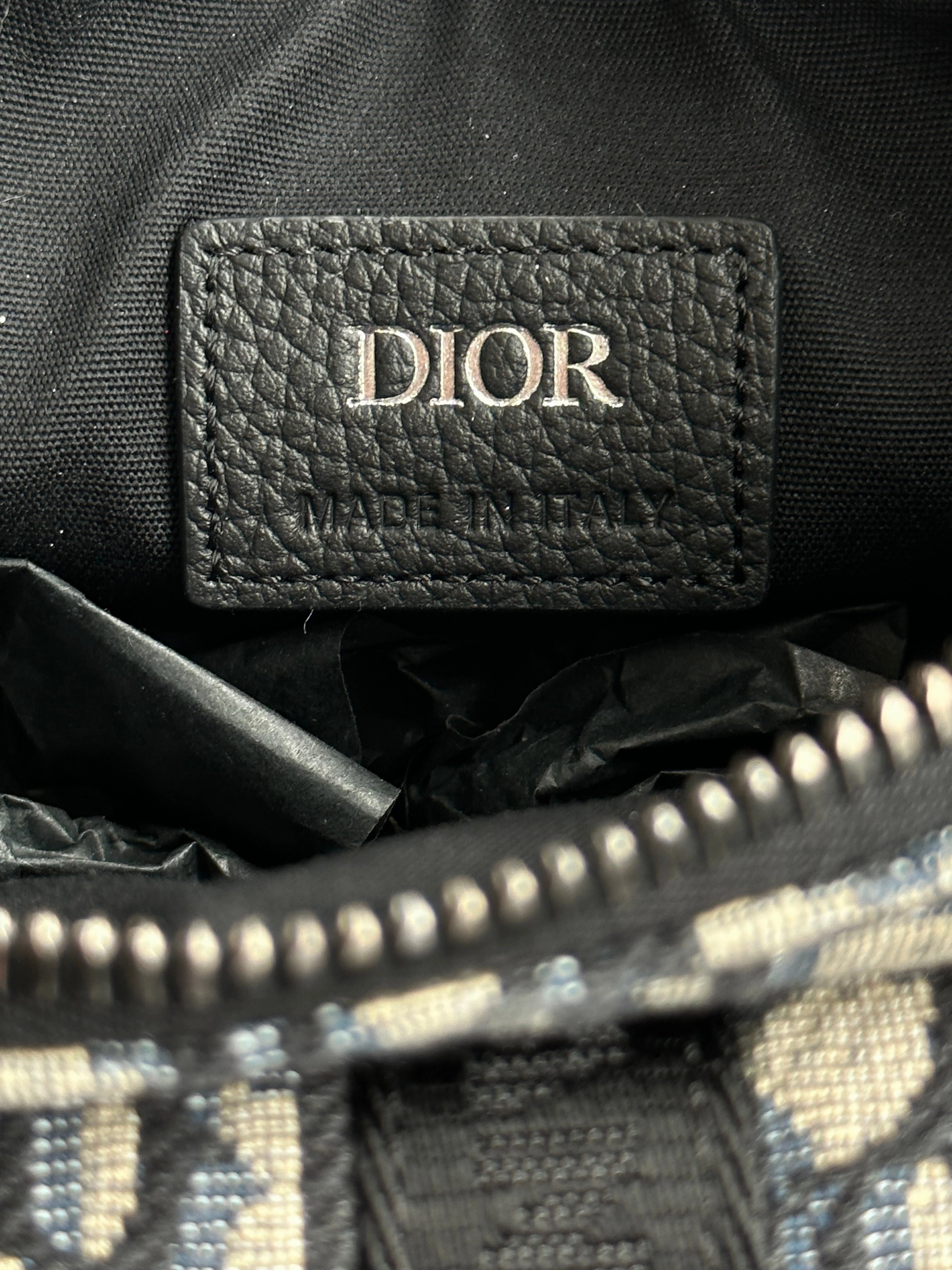 Dior Beige & Black Oblique Mini Dior 8 Messenger Bag