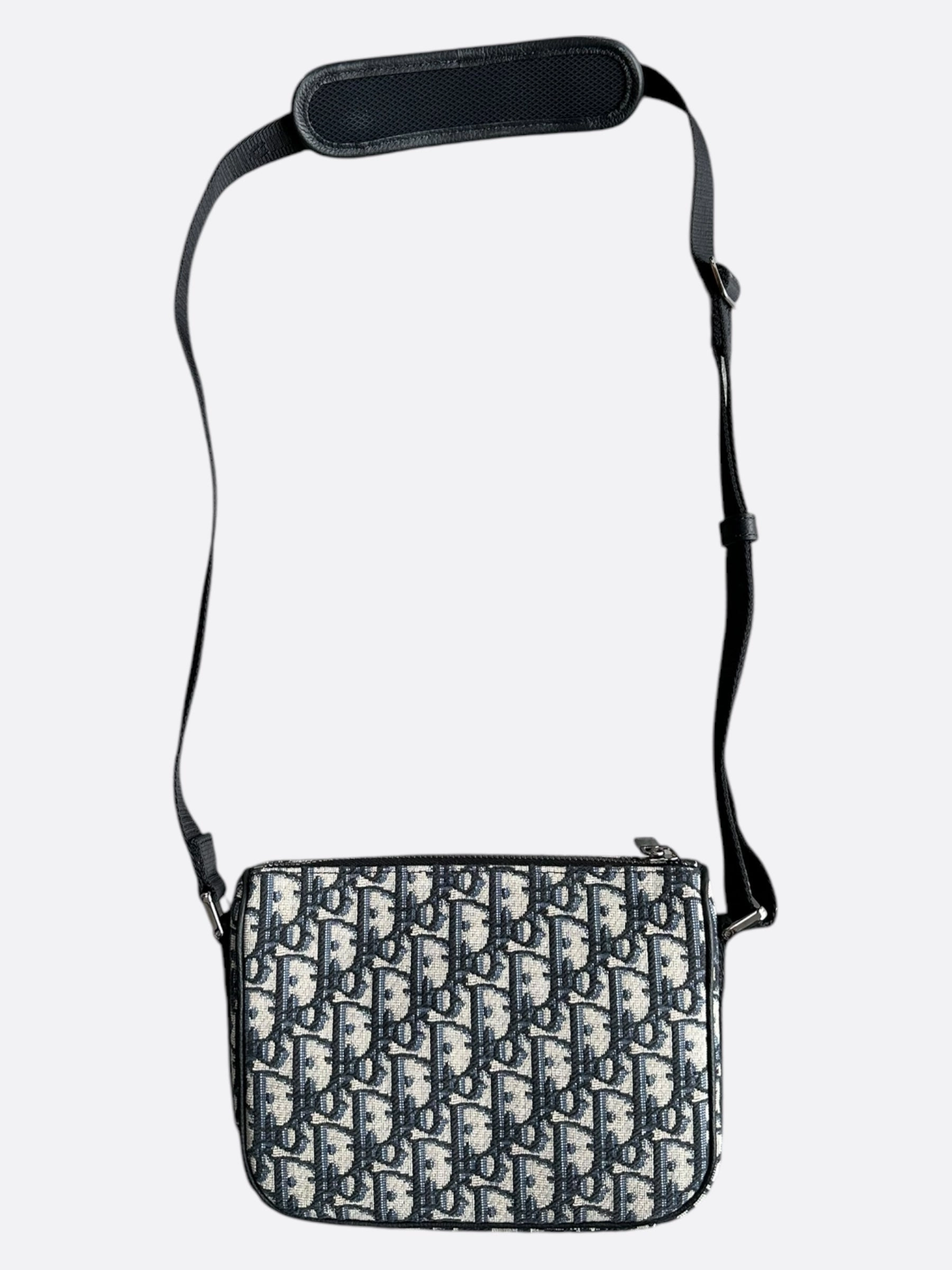 Dior Beige & Black Oblique Mini Dior 8 Messenger Bag