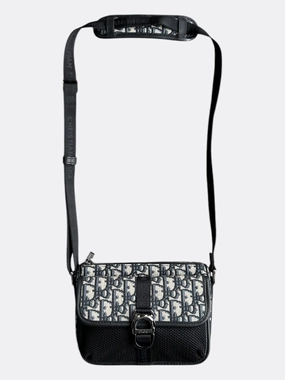 Dior Beige & Black Oblique Mini Dior 8 Messenger Bag