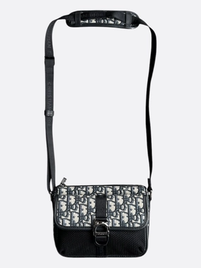 Dior Beige & Black Oblique Mini Dior 8 Messenger Bag