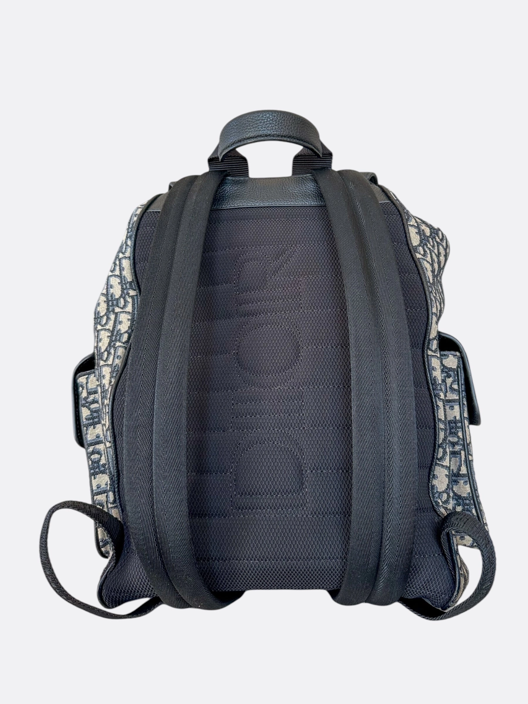 Dior Beige Oblique Saddle Backpack