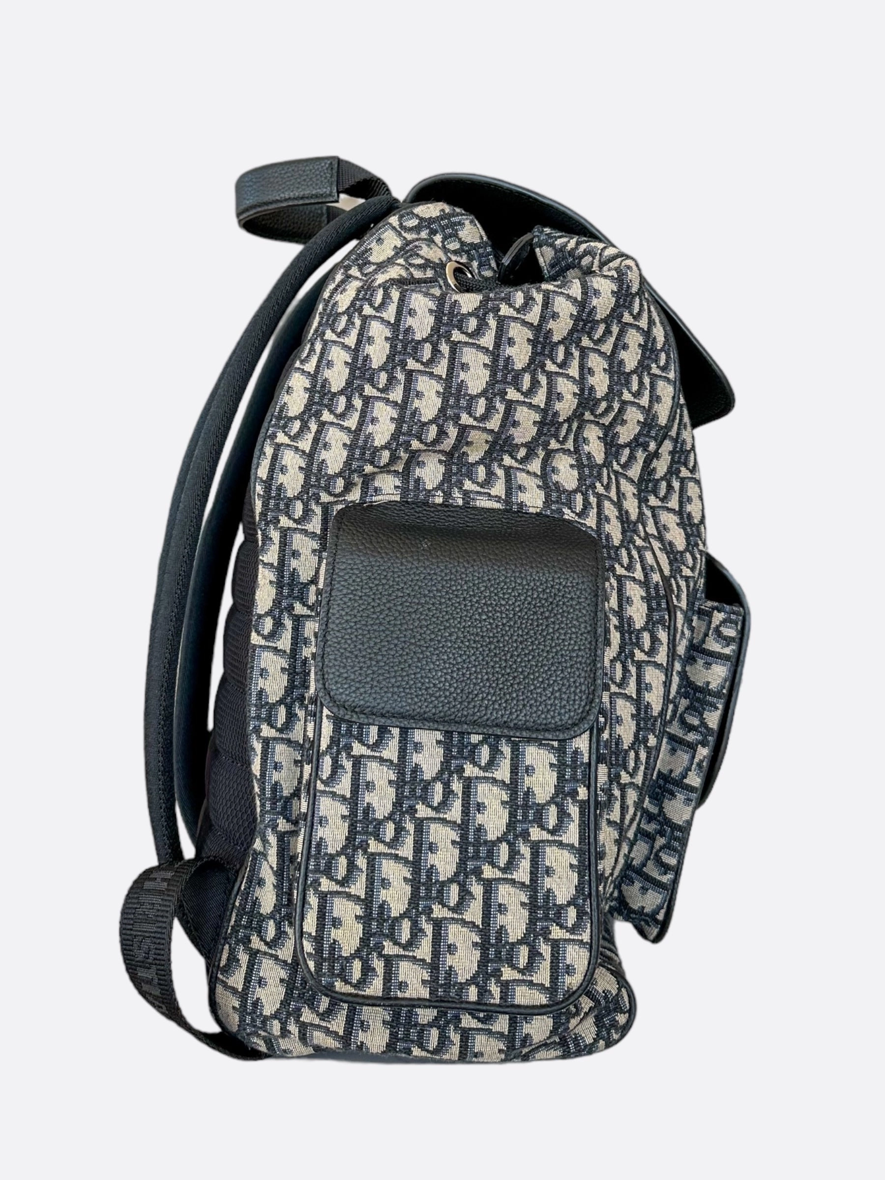 Dior Beige Oblique Saddle Backpack