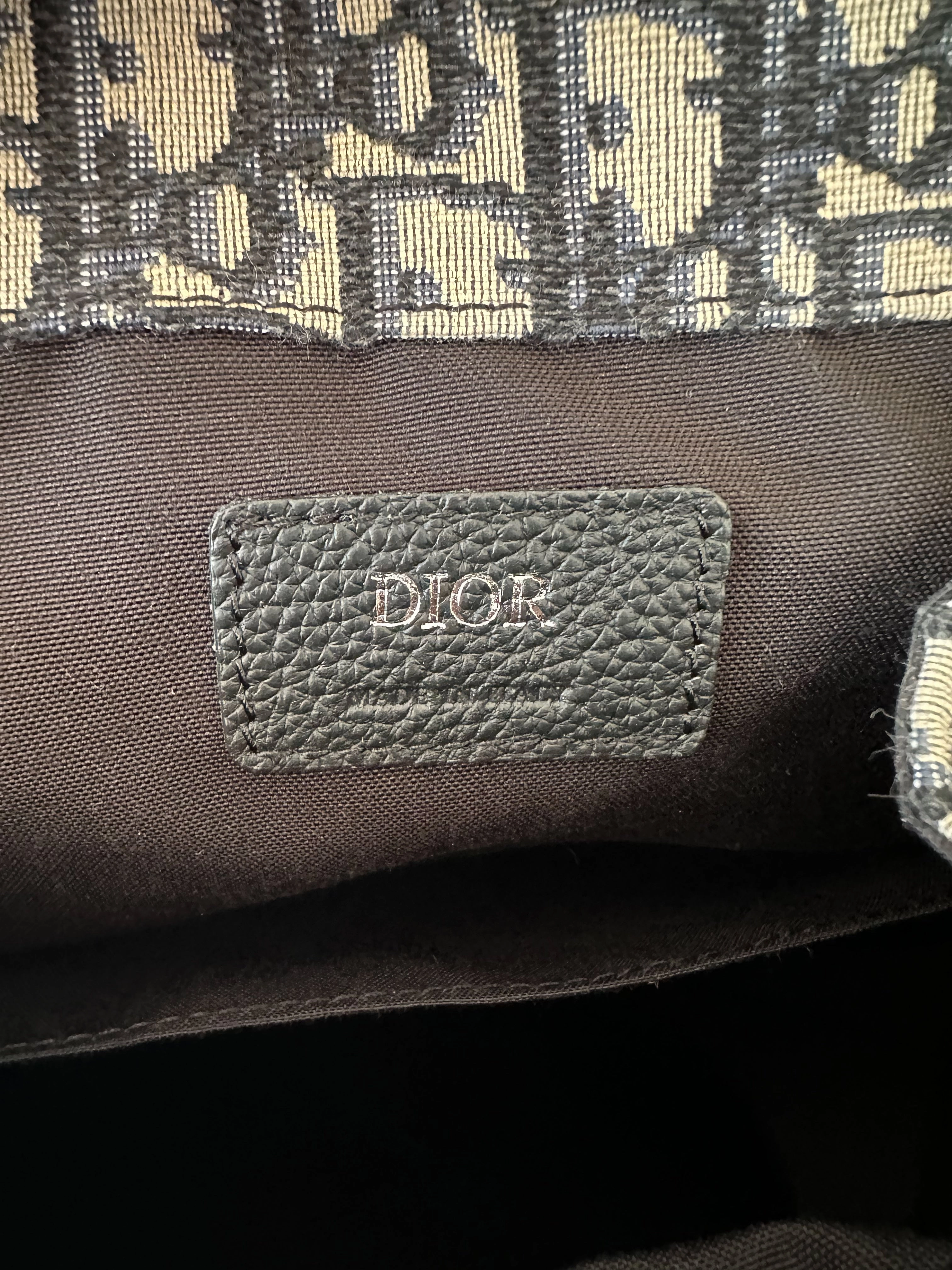 Dior Beige Oblique Saddle Backpack