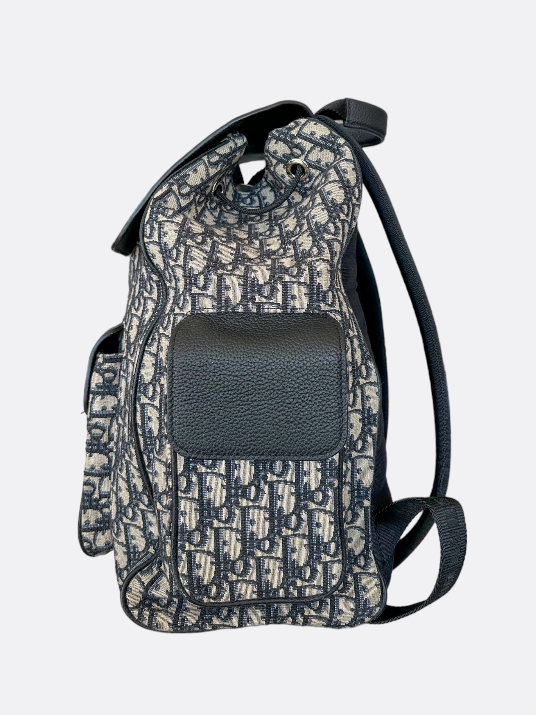 Dior Beige Oblique Saddle Backpack