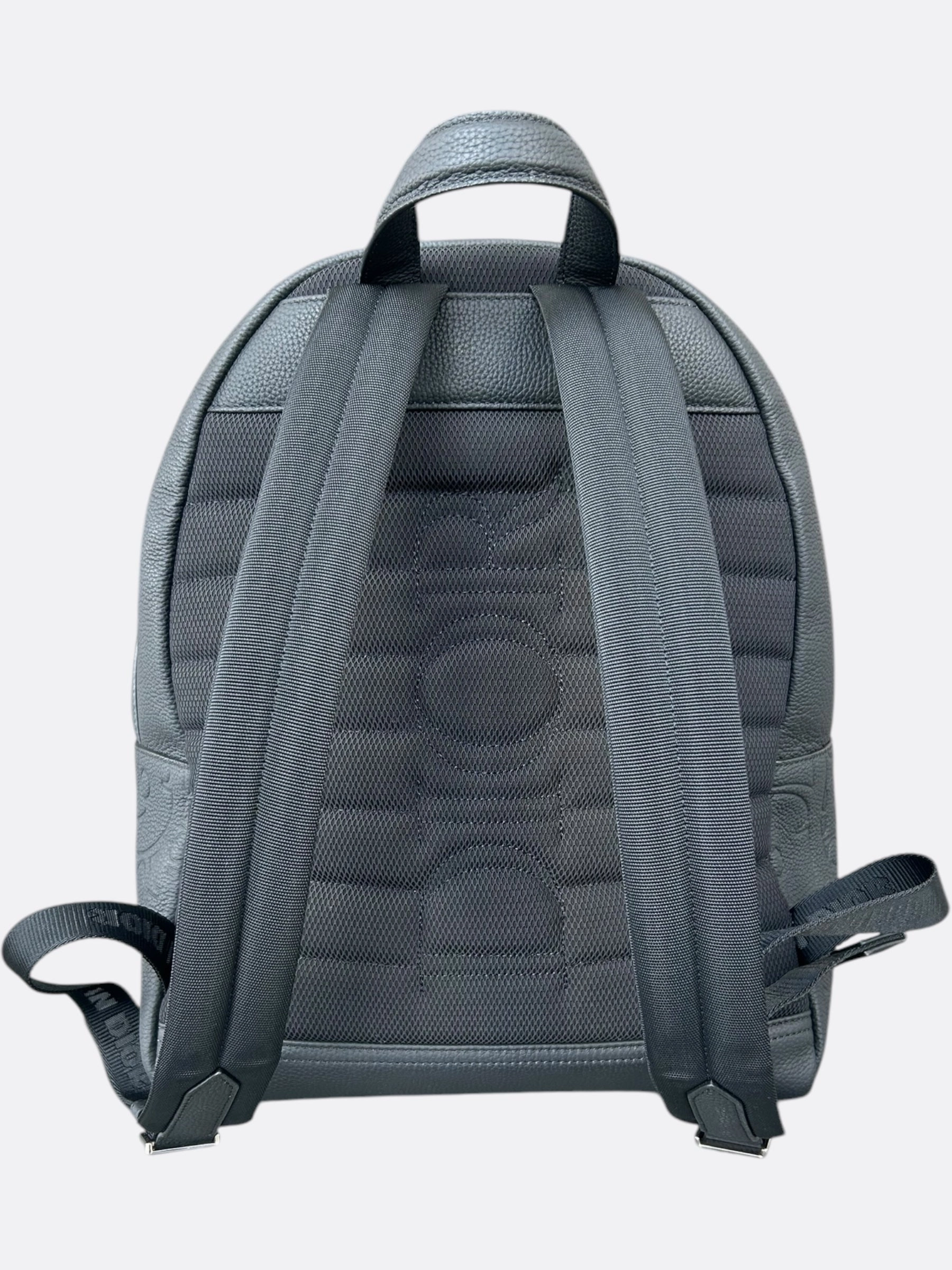 Dior Black Oblique Leather Rider Backpack