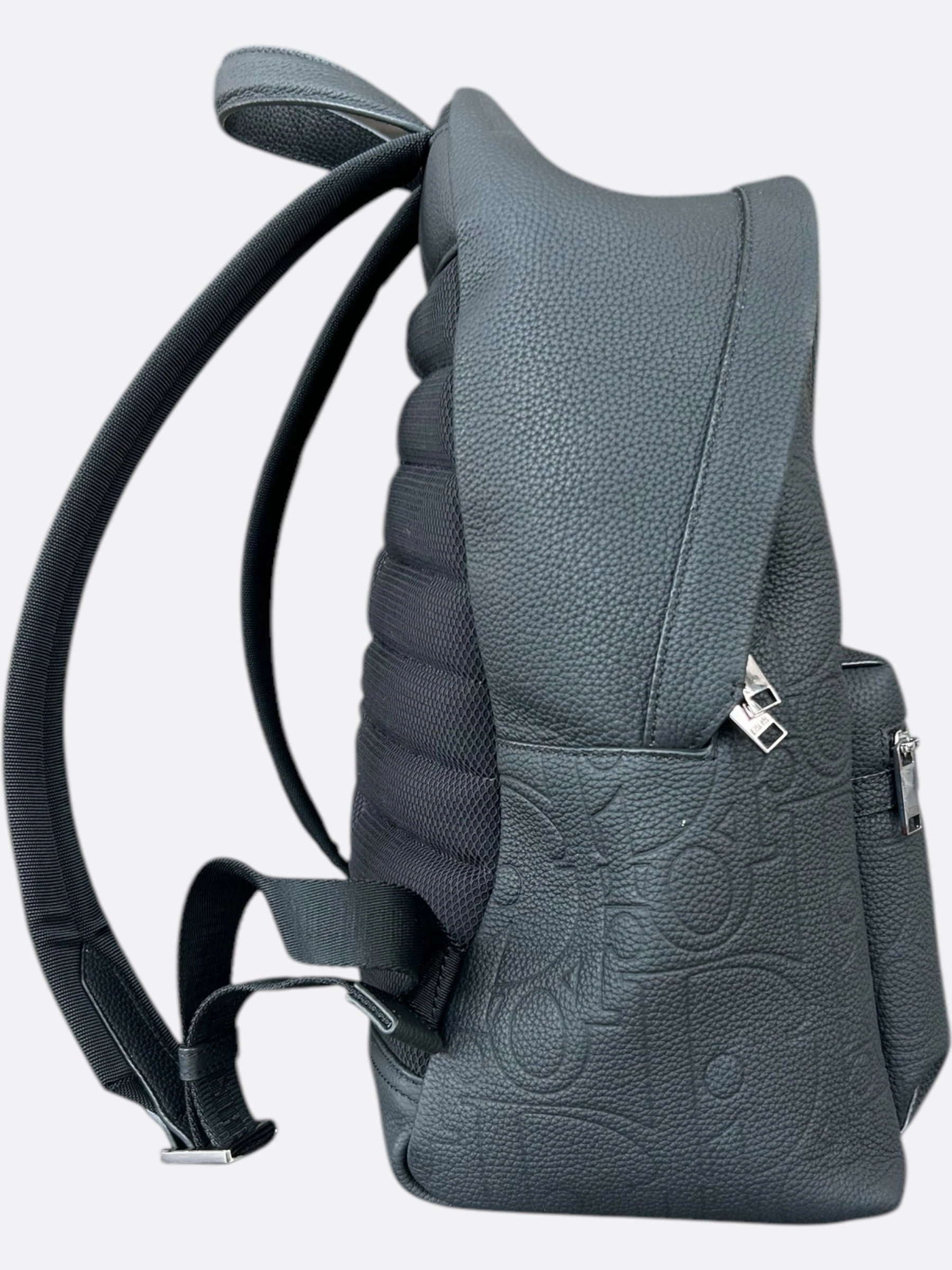 Dior Black Oblique Leather Rider Backpack
