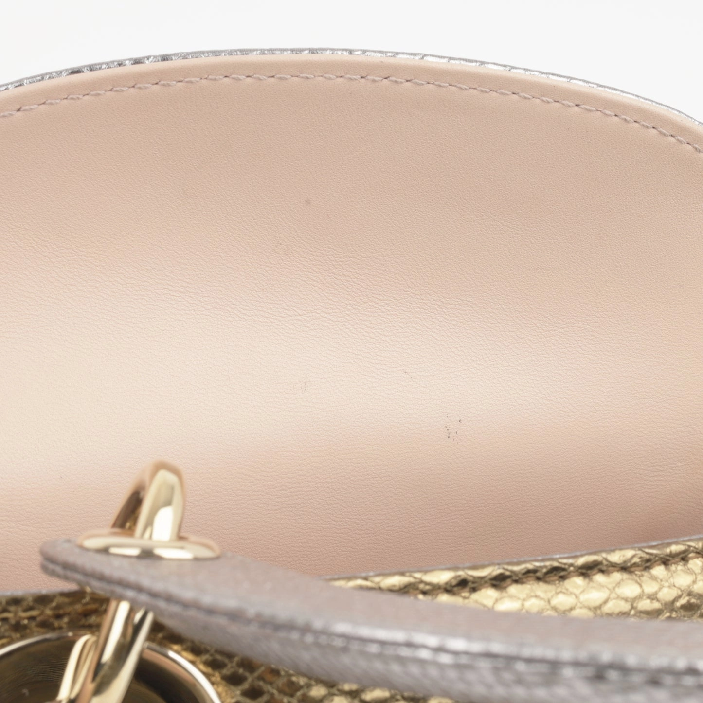 Dior Dior - Mini Lady Dior - Silver/Gold Lizard CGHW - Pre-Loved - 2021