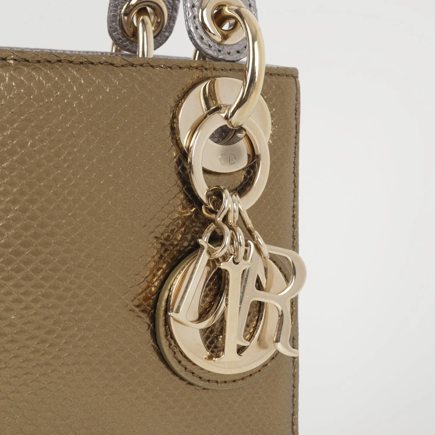 Dior Dior - Mini Lady Dior - Silver/Gold Lizard CGHW - Pre-Loved - 2021