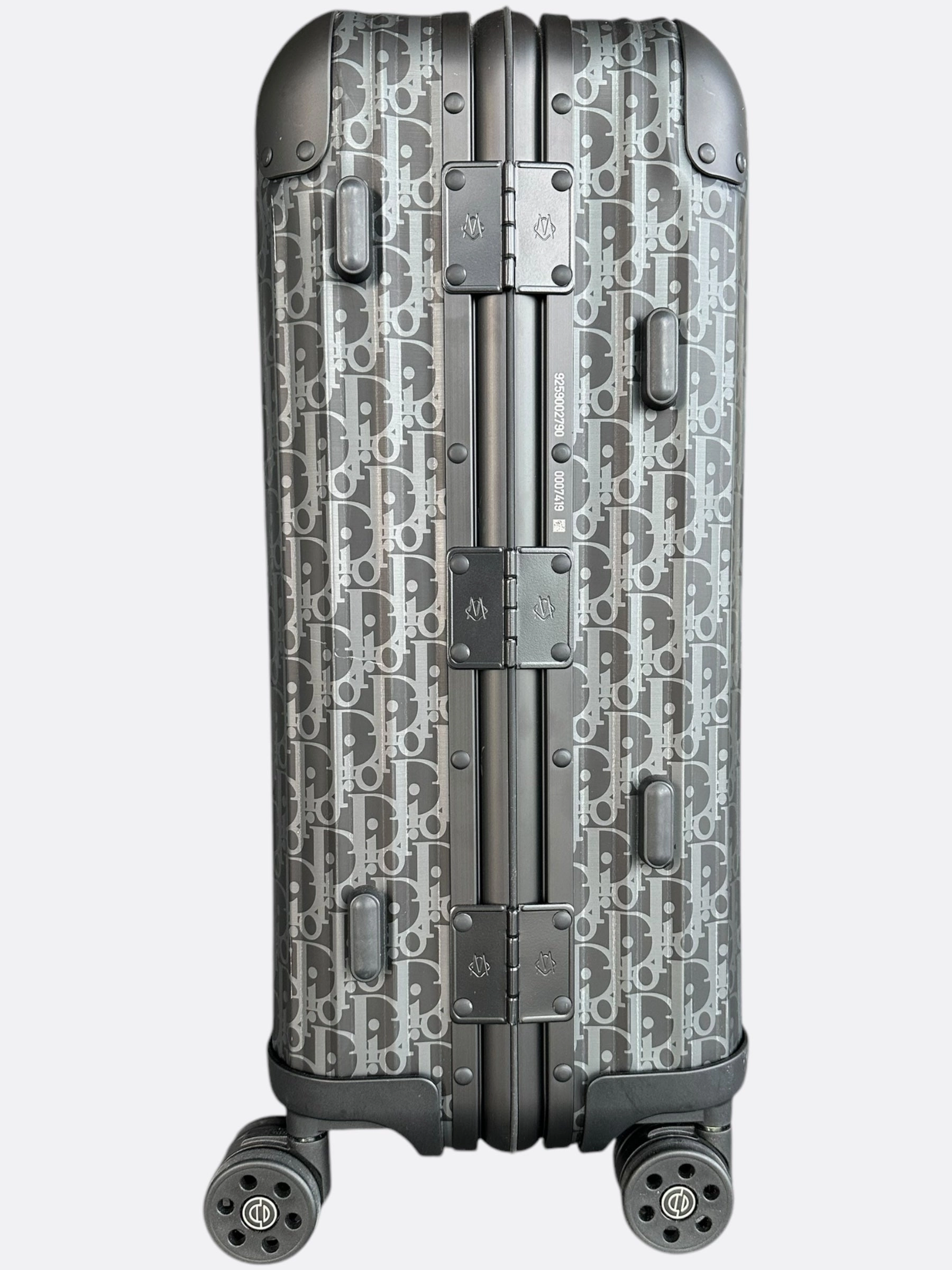 Dior Rimowa Black Oblique Carry-On Luggage