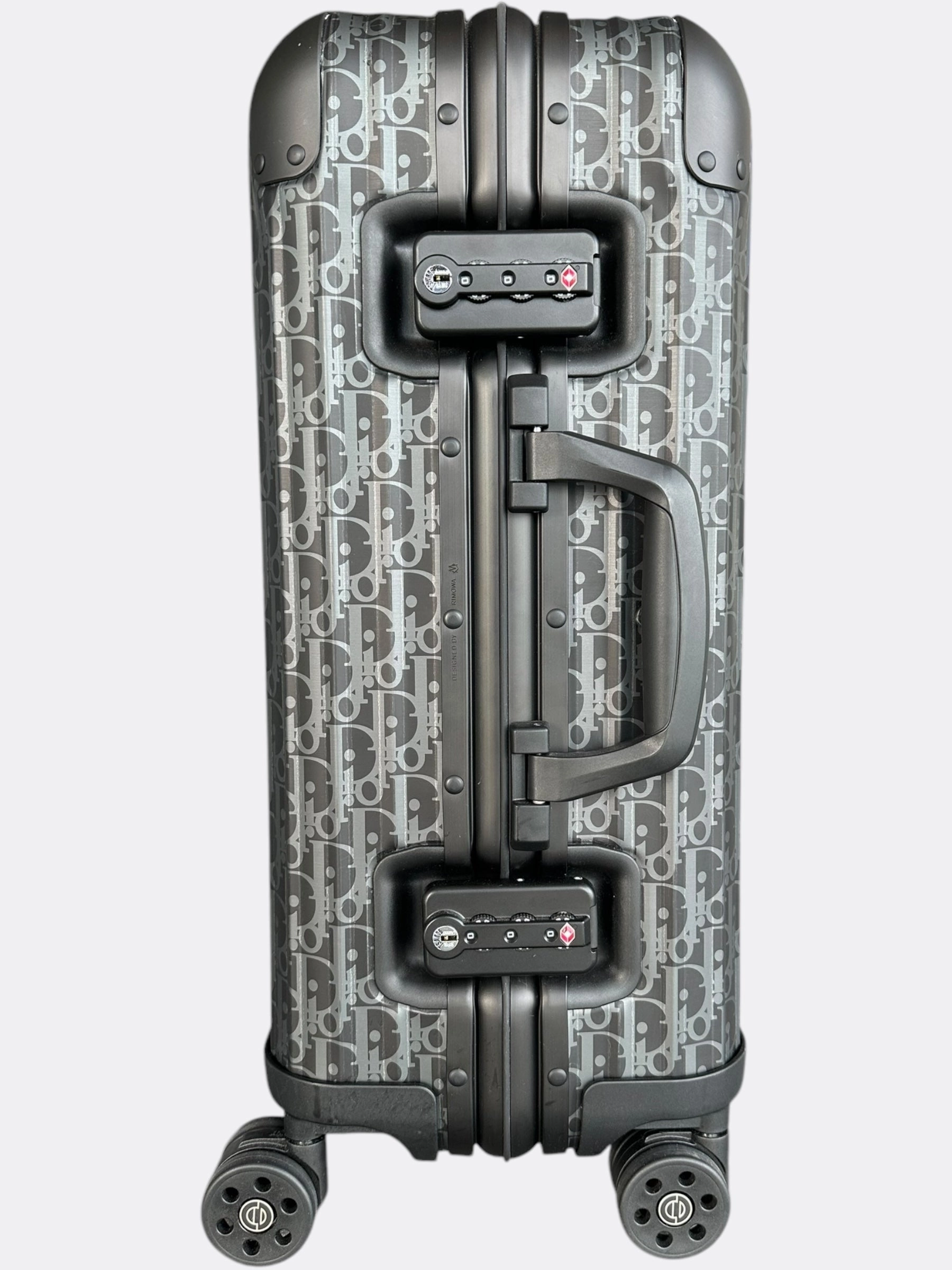 Dior Rimowa Black Oblique Carry-On Luggage