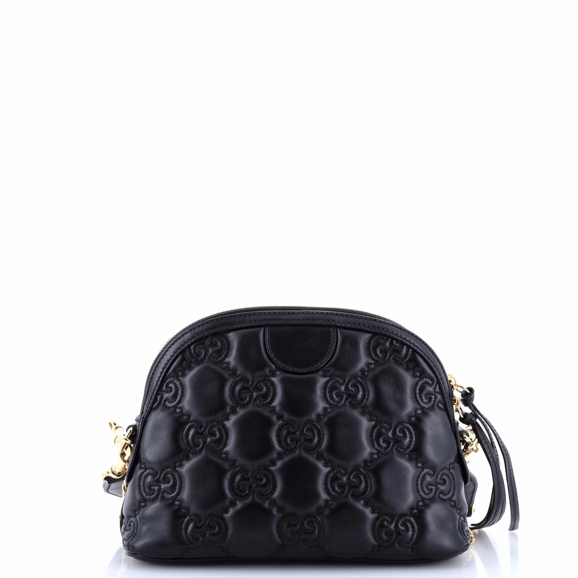 Dome Chain Zip Shoulder Bag GG Matelasse Leather Small