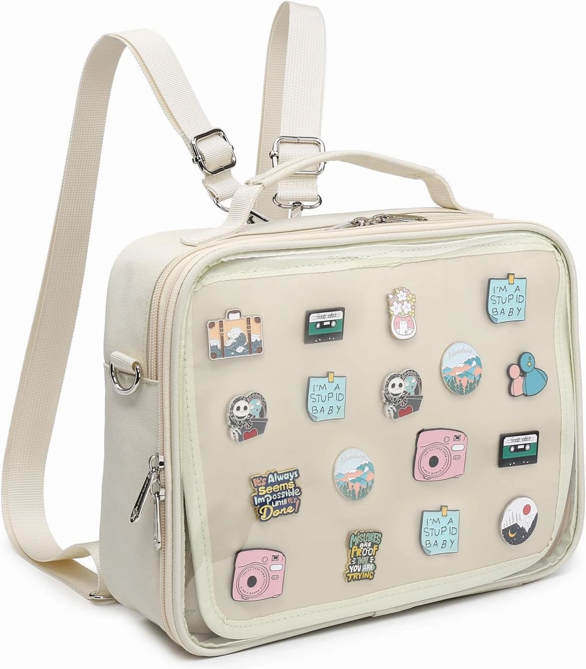 Dopamine Color Ita Bag Backpack Satchel Oxford Crossbody Messenger Shoulder Bag