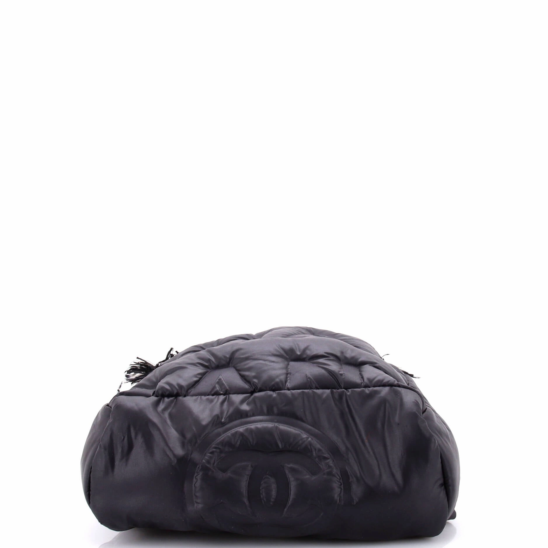Doudoune Backpack Embossed Nylon with Tweed Medium