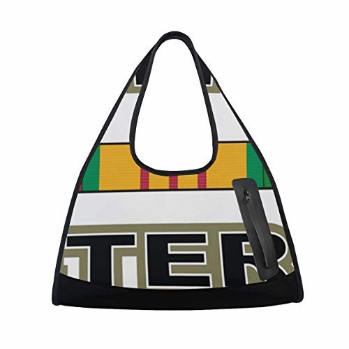 Duffel Bag Green Vietnam Veteran Shoulder Yoga Gym Tote Bags Sports Bag for Men Boys
