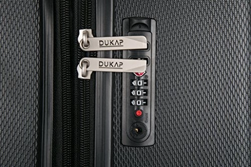 Dukap Luggage Crypto Lightweight Hardside Spinner 20'' Inches Carry-On Black