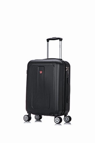 Dukap Luggage Crypto Lightweight Hardside Spinner 20'' Inches Carry-On Black