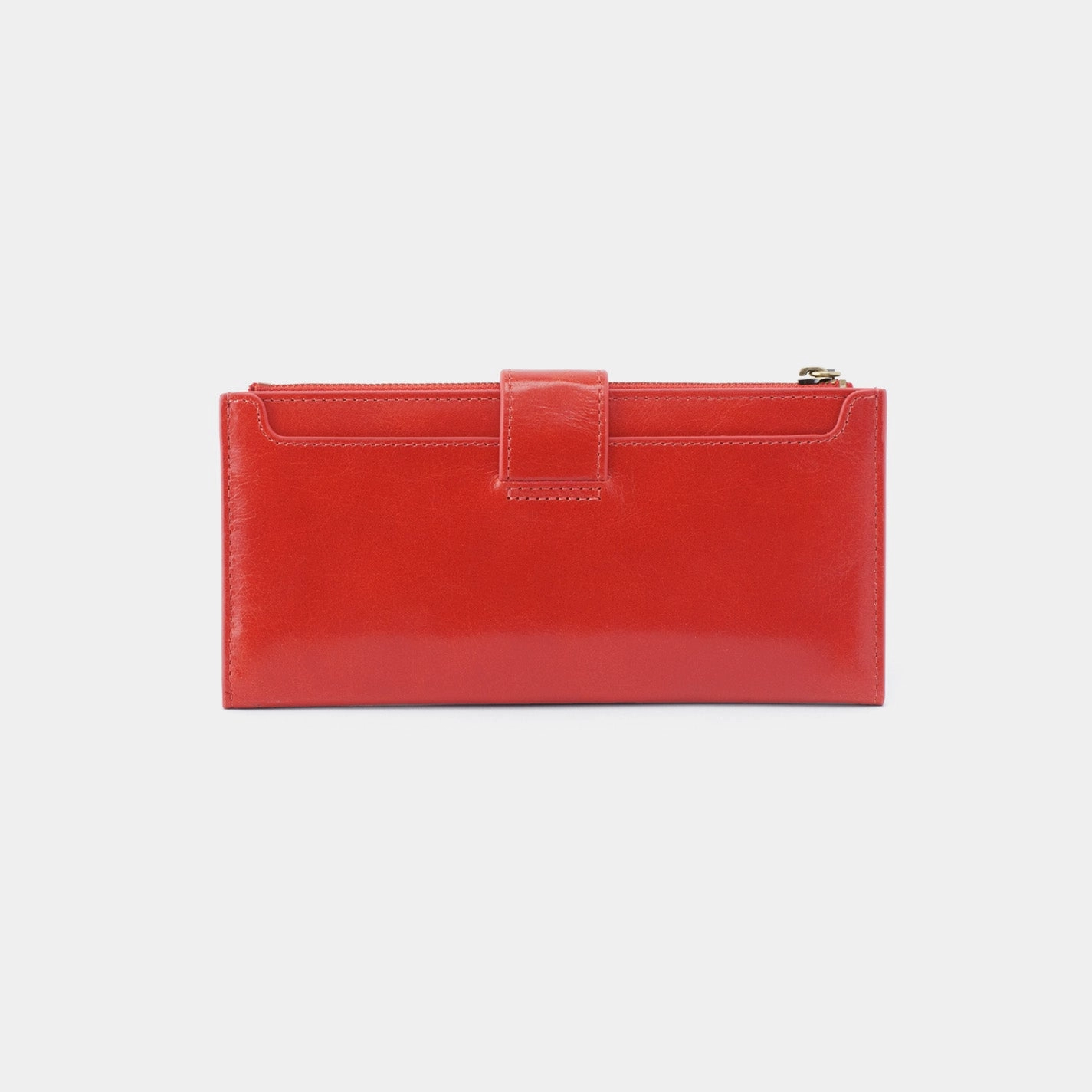 Dunn Continental Wallet In Polished Leather - Grenadine