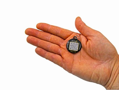 Dynotag Web/Gps Enabled Qr Smart Deluxe Steel Property Tag W. Steel Ring