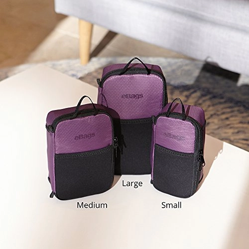 eBags Medium Cord Packing Cube - Cable Organizer Bag - (Eggplant)