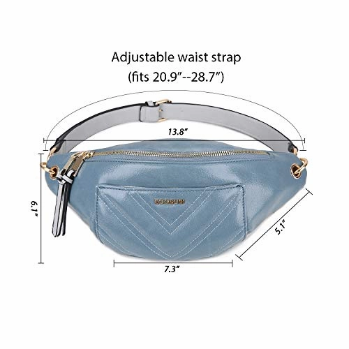ECOSUSI Women Fanny Pack Waist Bag with Adjustable Strap for Working Traveling Casual Outdoor
