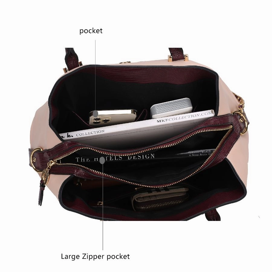 Edith Vegan Leather Womens Tote Bagwith wallet ?2 pieces