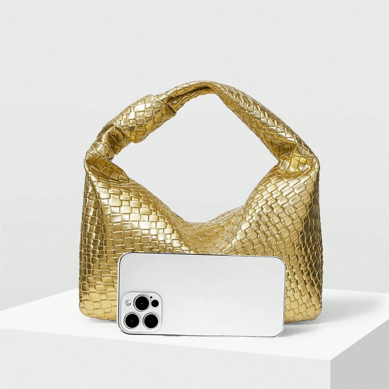 Elysian Elegance Retro Crescent Handbag