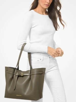 Emilia Large Pebbled Leather Tote Bag