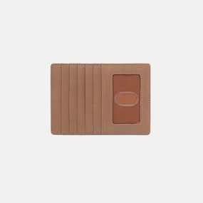 Euro Slide Card Case In Polished Leather - Cashmere